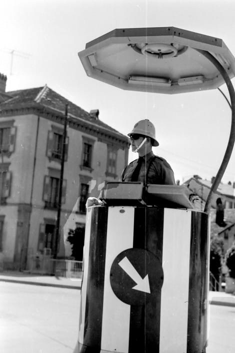 Archives Yverdon-Revue pour Pro vélos 045 Vers le Casino mars 1960